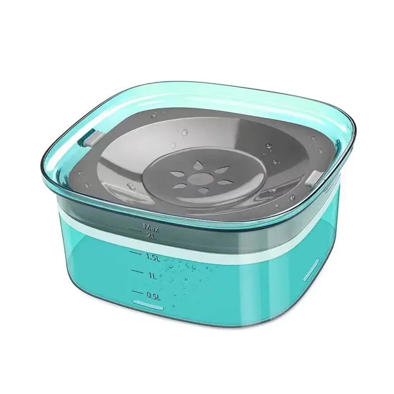 2L Spill Proof  Pet Dog Cat Water Bowl Reduce Refill