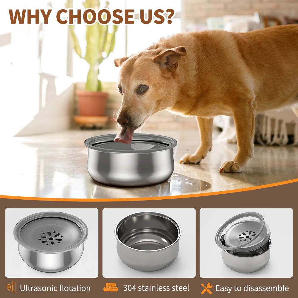 4.3L Pet Floating Bowl Stainless