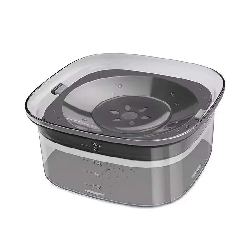 2L Spill Proof  Pet Dog Cat Water Bowl Reduce Refill